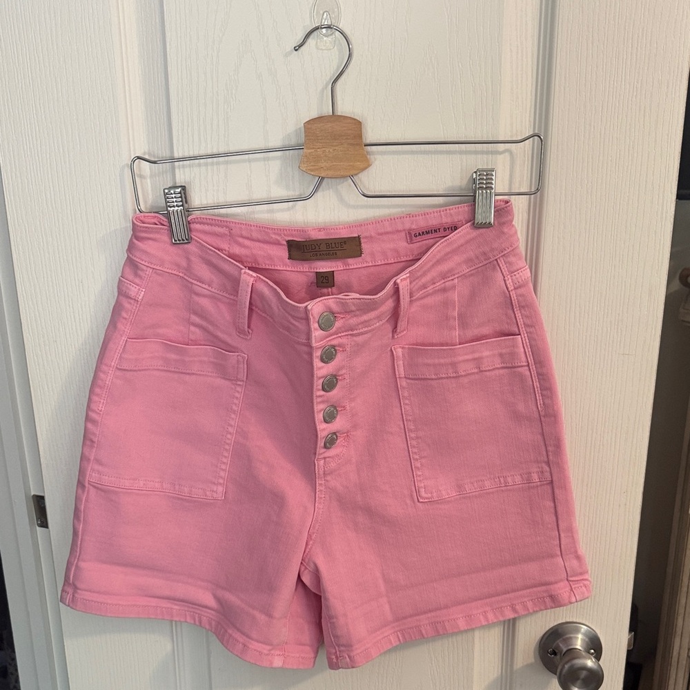 Judy Blue High Waist Pink Shorts